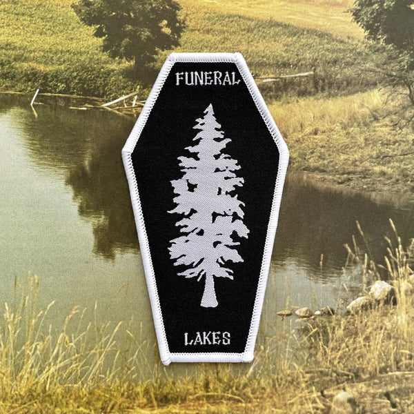 Funeral Lakes Coffin Iron-On Patch image