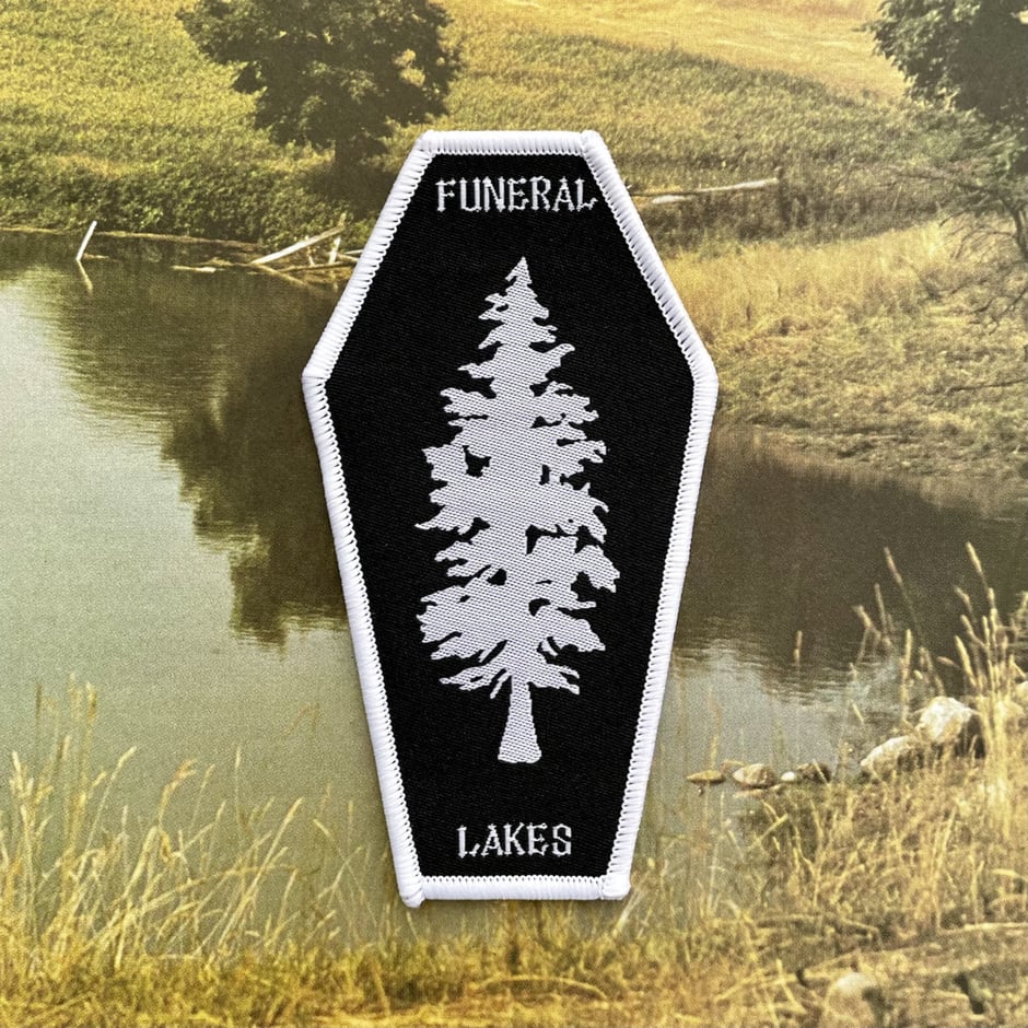 Funeral Lakes Coffin Iron-On Patch