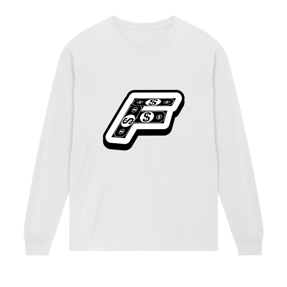 F on my chest - logo back Mens Regular Long Sleeve Tee