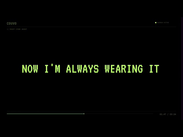 THRIFT STORE JACKET - Couvo (lyric video)