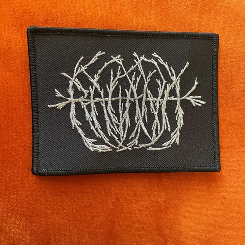 Embroidered "Logo" Patch - Silver Metallic