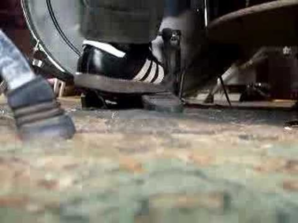 kick ass girl drummer one foot pedal