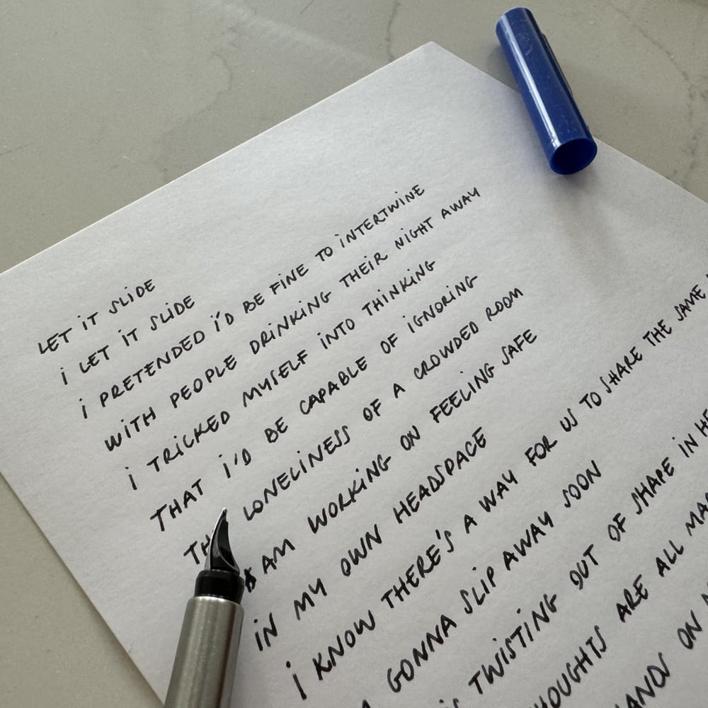 handwritten lyrics