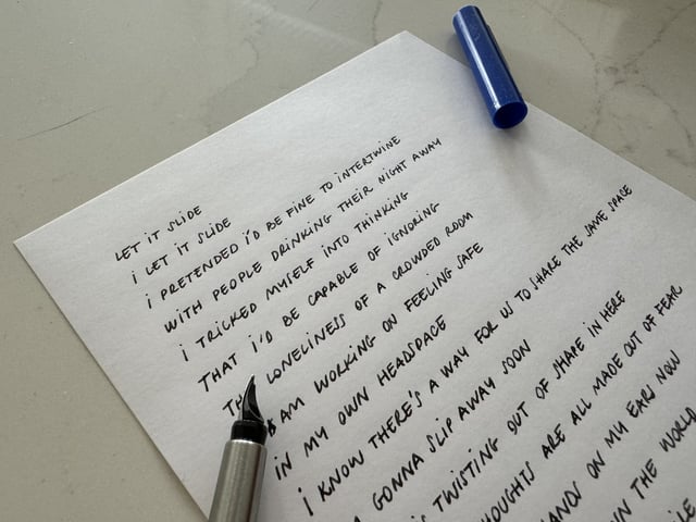 handwritten lyrics image