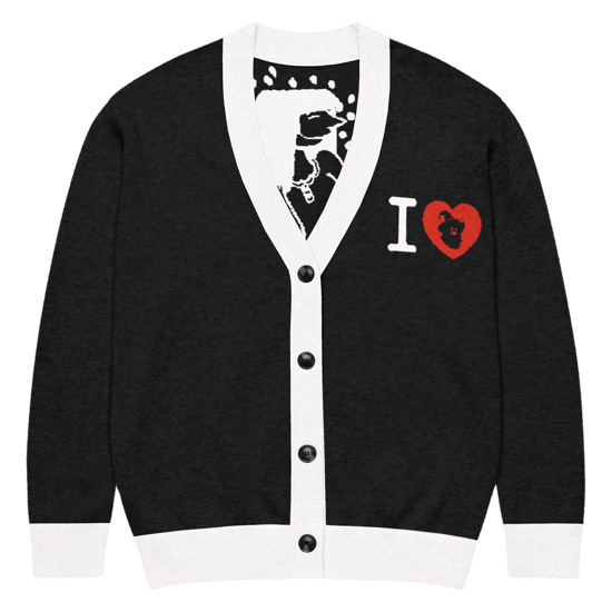 I LOVE SICK Knitted cardigan