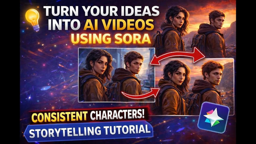 How to turn your Ideas Into AI Videos Using Sora (Storytelling Tutorial)