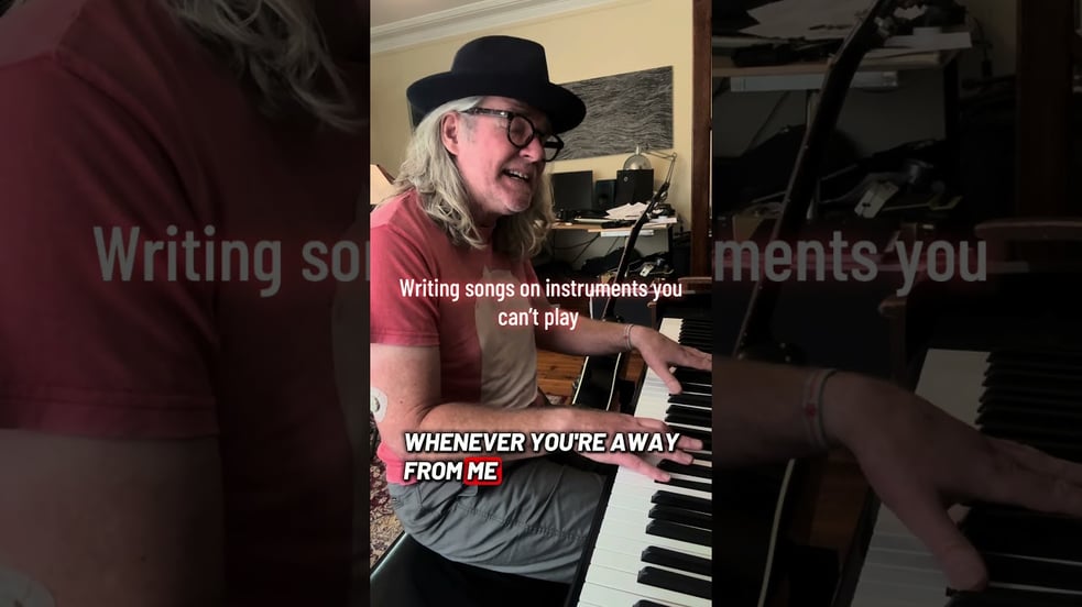 Writing songs on instruments you can’t play!