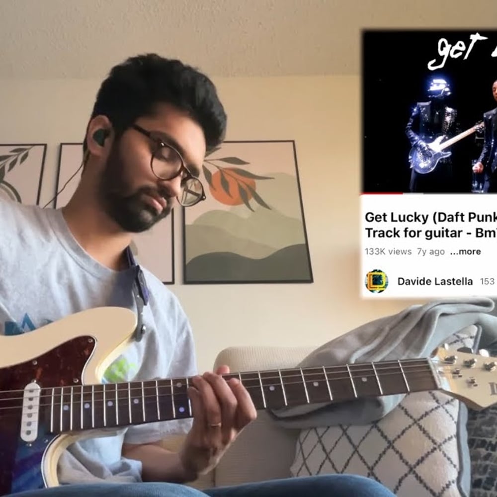 Funk Guitar Practice - GET LUCKY Backing Track - Weekly Covers - Episode 1