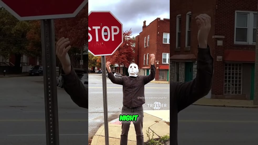 Halloween Horror: Masked Mayhem, Knife, and Thrilling Dance! #shorts