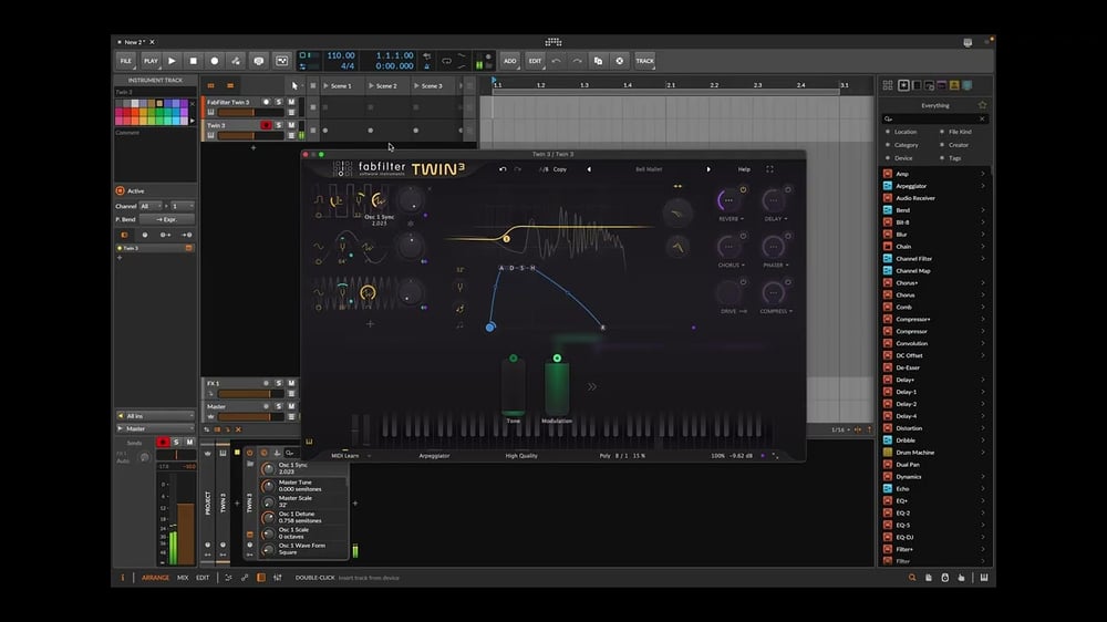 FabFilter Twin 3 in Bitwig Studio | First Impressions & Preset Design