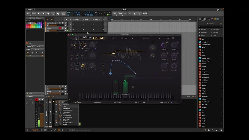 FabFilter Twin 3 in Bitwig Studio | First Impressions & Preset Design