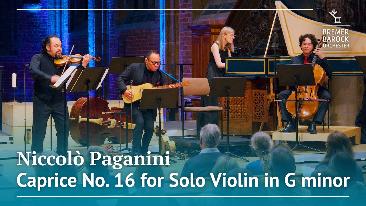 Niccolò Paganini: Caprice No. 16 for Solo Violin in G minor, with Basso Continuo