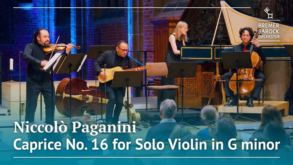 Niccolò Paganini: Caprice No. 16 for Solo Violin in G minor, with Basso Continuo