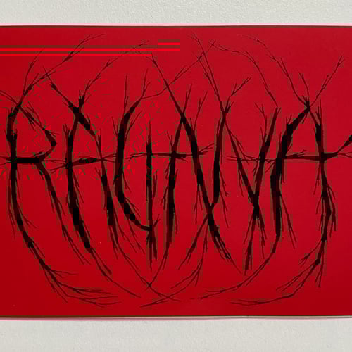 Red "Logo" Sticker