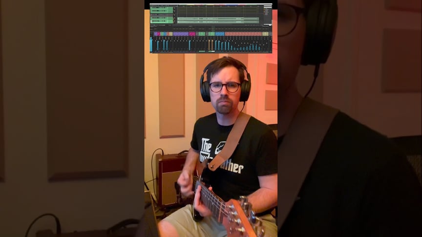 Recording guitar for Circle! #music #guitar #bts