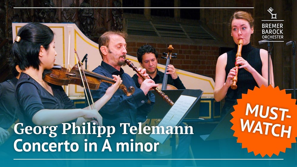 Georg Philipp Telemann: Concerto in A minor for Recorder, Oboe, Violin and Basso Continuo, TWV 43:a3