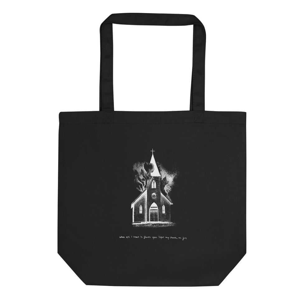 burning church tote