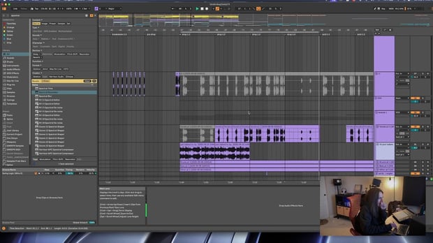 Working on a new track in Ableton 12.3 beta