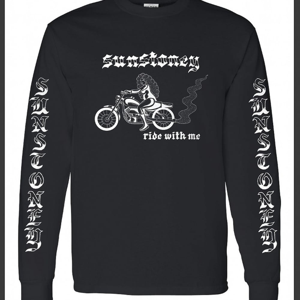Black Long Sleeve "Ride With Me" Shirt