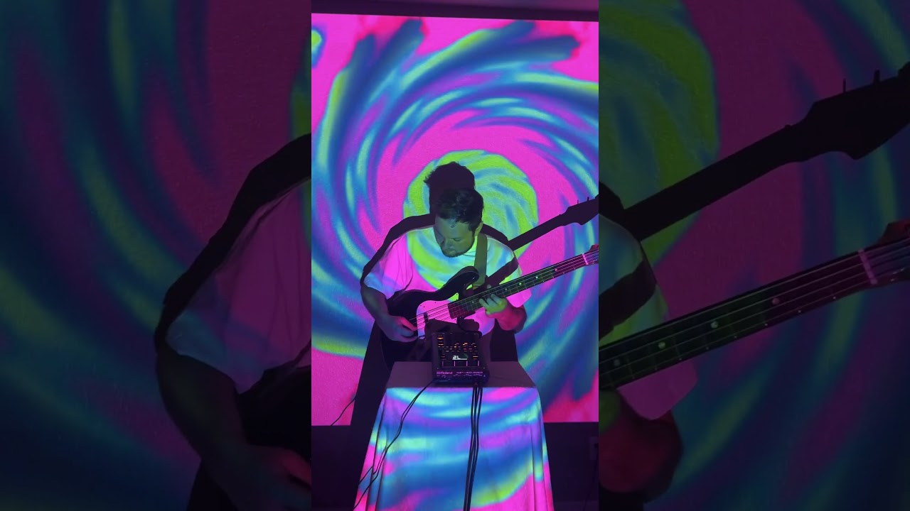 Trying to lay down bass lines while triggering samples is not easy.. #livemusic #livebeats