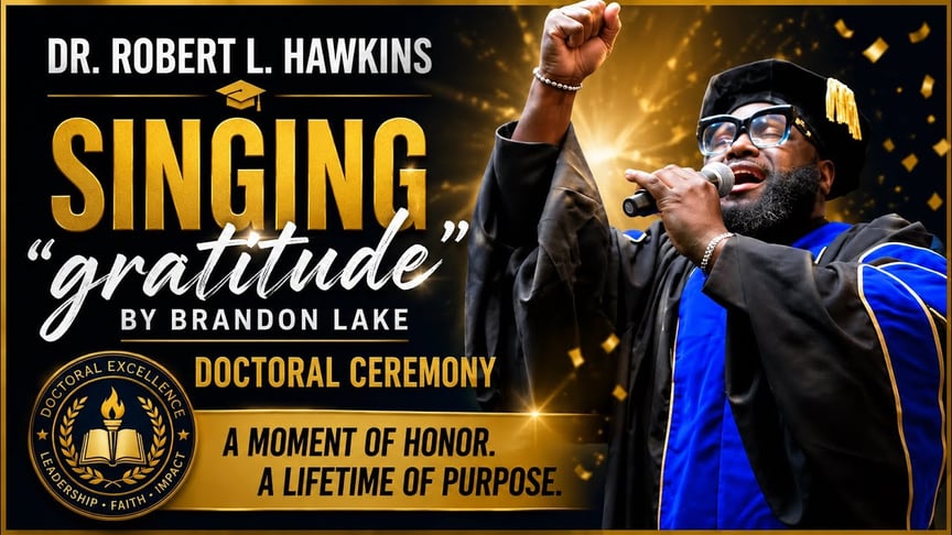 Dr. Robert L. Hawkins Sings “Gratitude” at Embersong Christian University Ceremony 2026