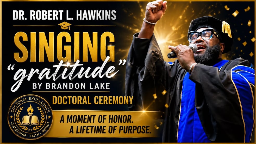 Dr. Robert L. Hawkins Sings “Gratitude” at Embersong Christian University Ceremony 2026
