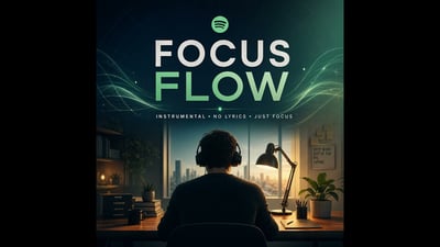 Spotify Focus Flow is the secret weapon of every deep work session. No lyrics, no distractions — jus