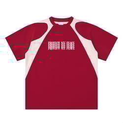 Contrast Panel Cotton "Protect My Peace" FRONT SIDE ONLY T-Shirt
