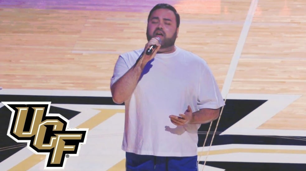 David Diaz sings the National Anthem | UCF Men's Basketball Home Opener 2024