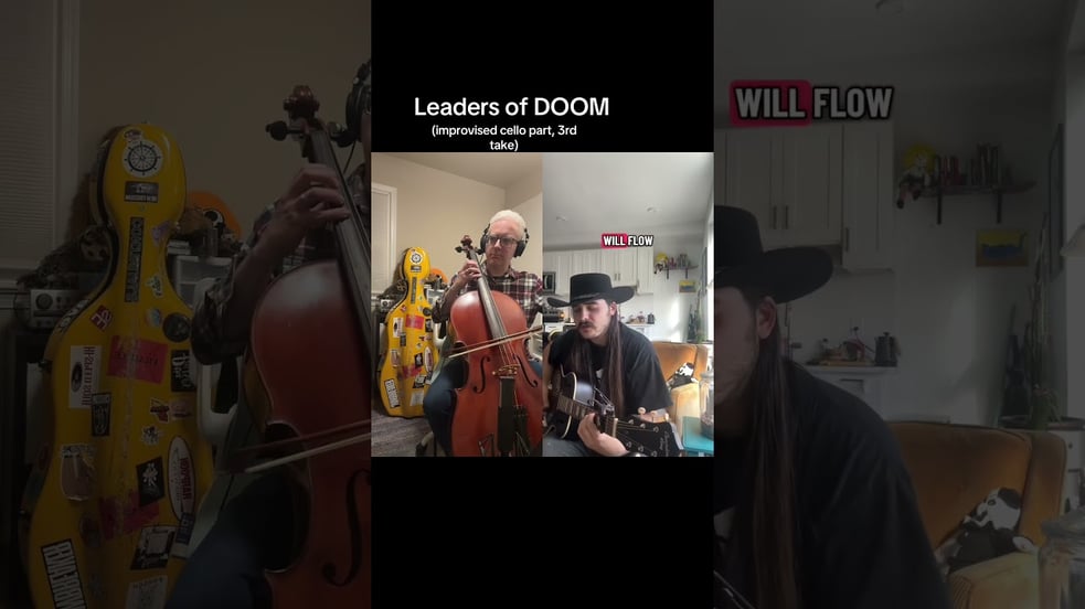 Improvising a cello part for a hypnotic protest song