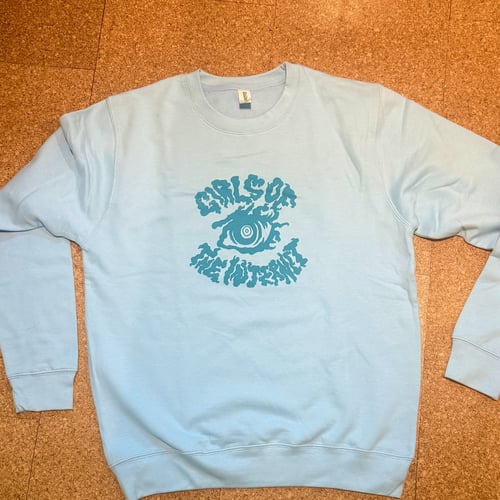 2026 Tour Logo Hand Stamped Sweatshirt - Sky Blue