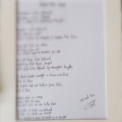 Handwritten words - Signed