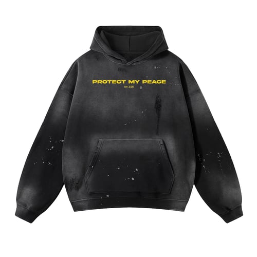 Vintage Wash Frayed Fleece "est 2025" Hoodie