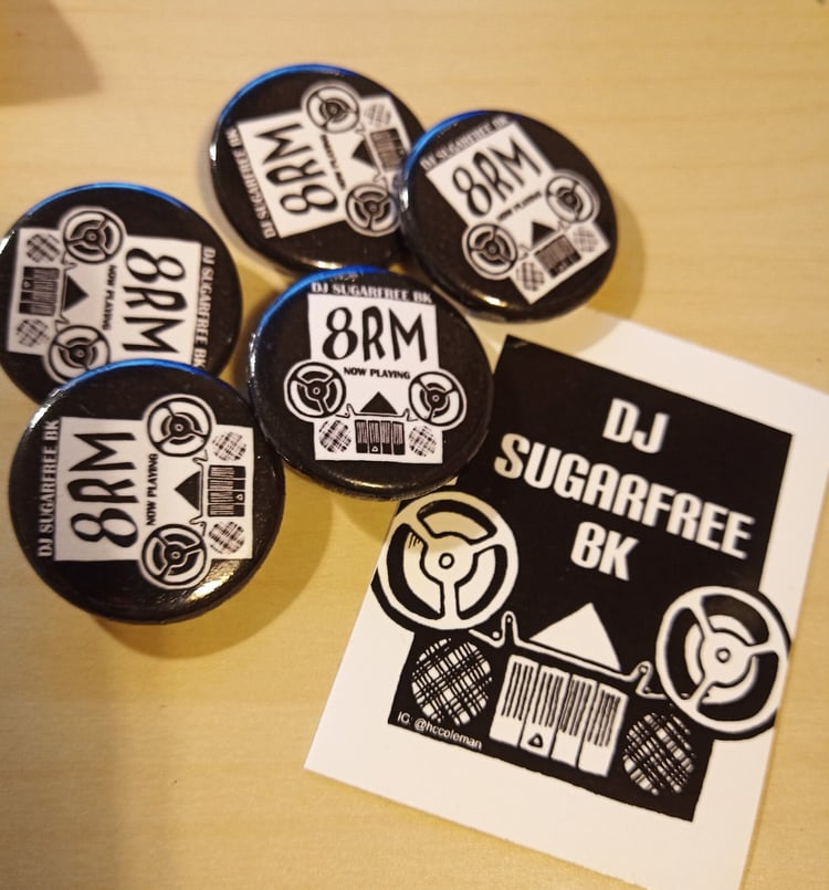 DJ Sugarfree Button / Sticker Pack image