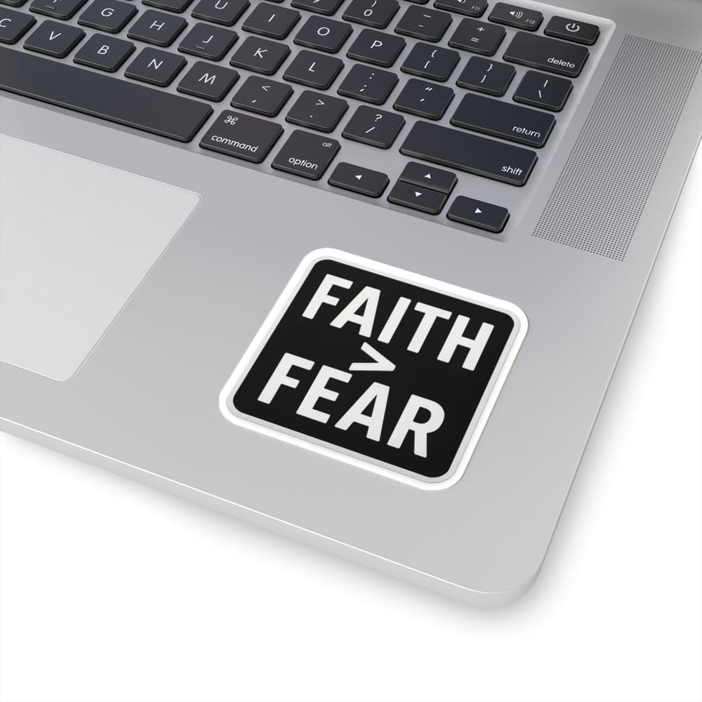 Inspirational Faith Over Fear Stickers, Motivational Wall Decor, Laptop Decals, Gift for Believers, Encouragement for All Occasions