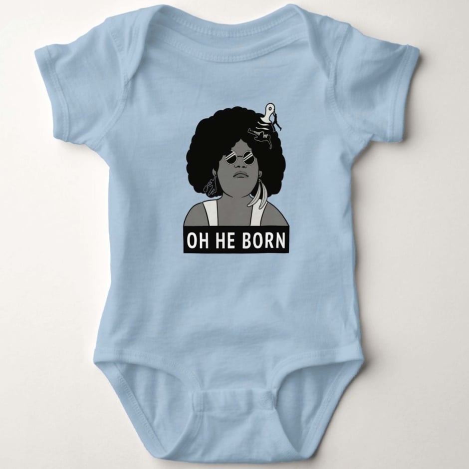 OH HE BORN ONESIE (BLUE)