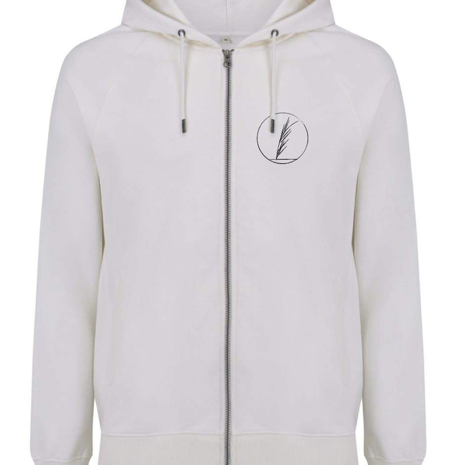 Black Feathers Zip Hoodie