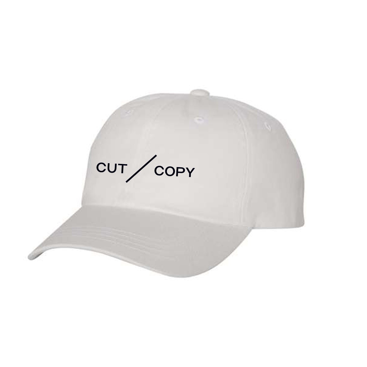 Cut Copy White Dad Hat – Logo Minimal Adjustable Cap