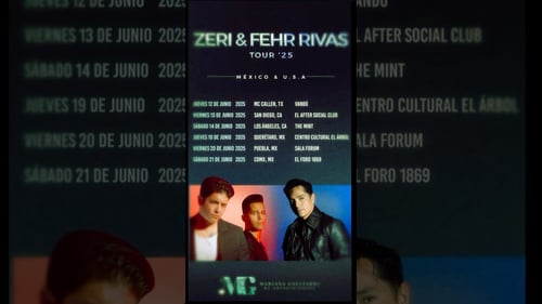 Y nos vamos de #gira boletos ya en nuestra página oficial! Nos vemos pronto #zeri #fehrrivas
