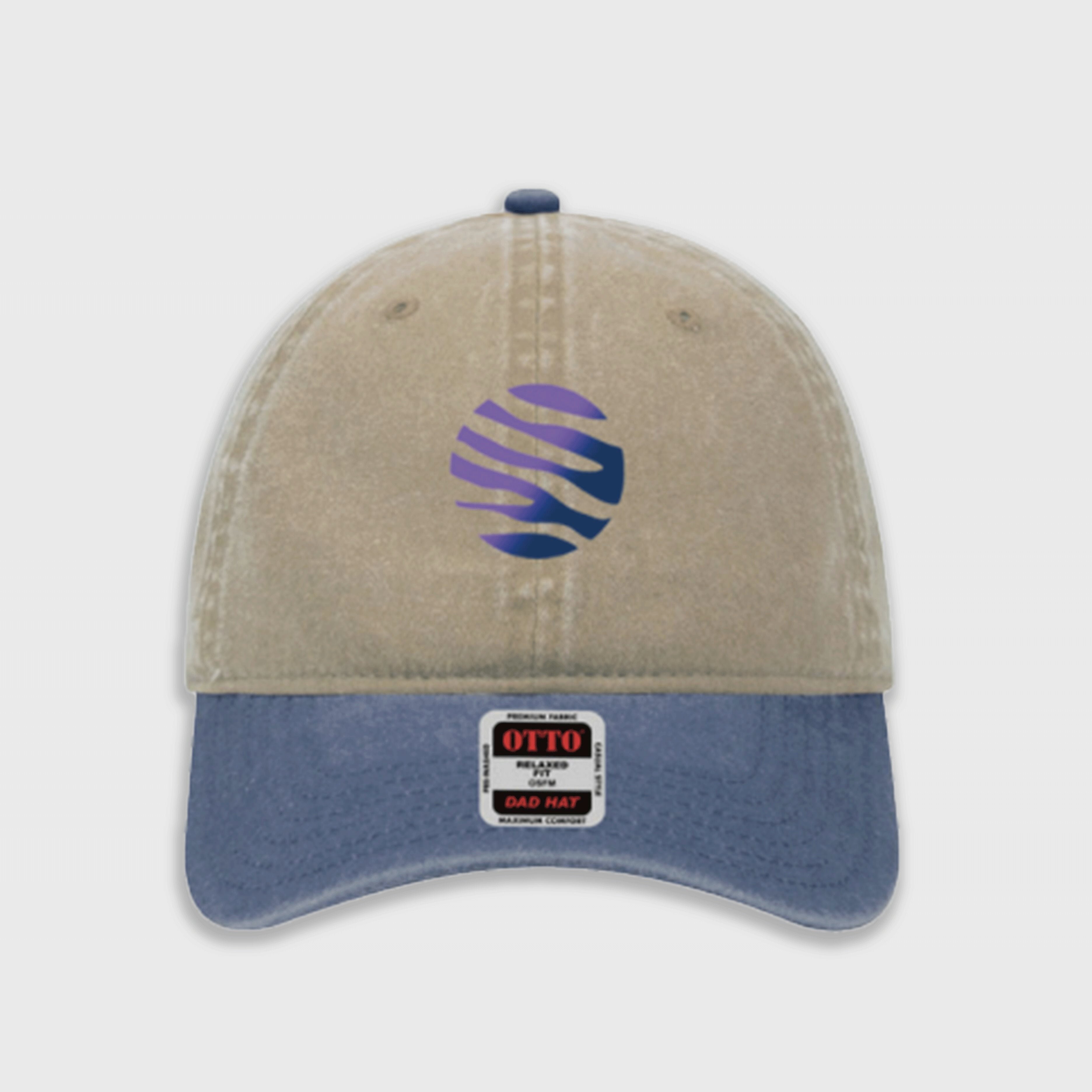 Khaki Blue/Purple Logo Hat