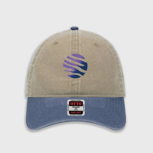 Khaki Blue/Purple Logo Hat