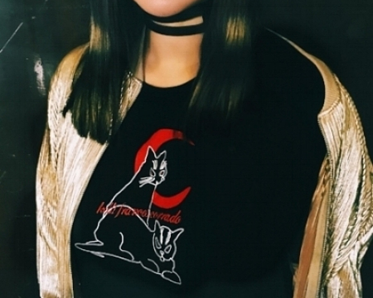SOLD OUT-Blood Moon and Silver Cats T-Shirt
