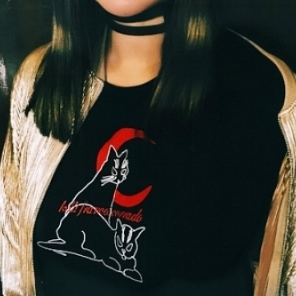 SOLD OUT-Blood Moon and Silver Cats T-Shirt