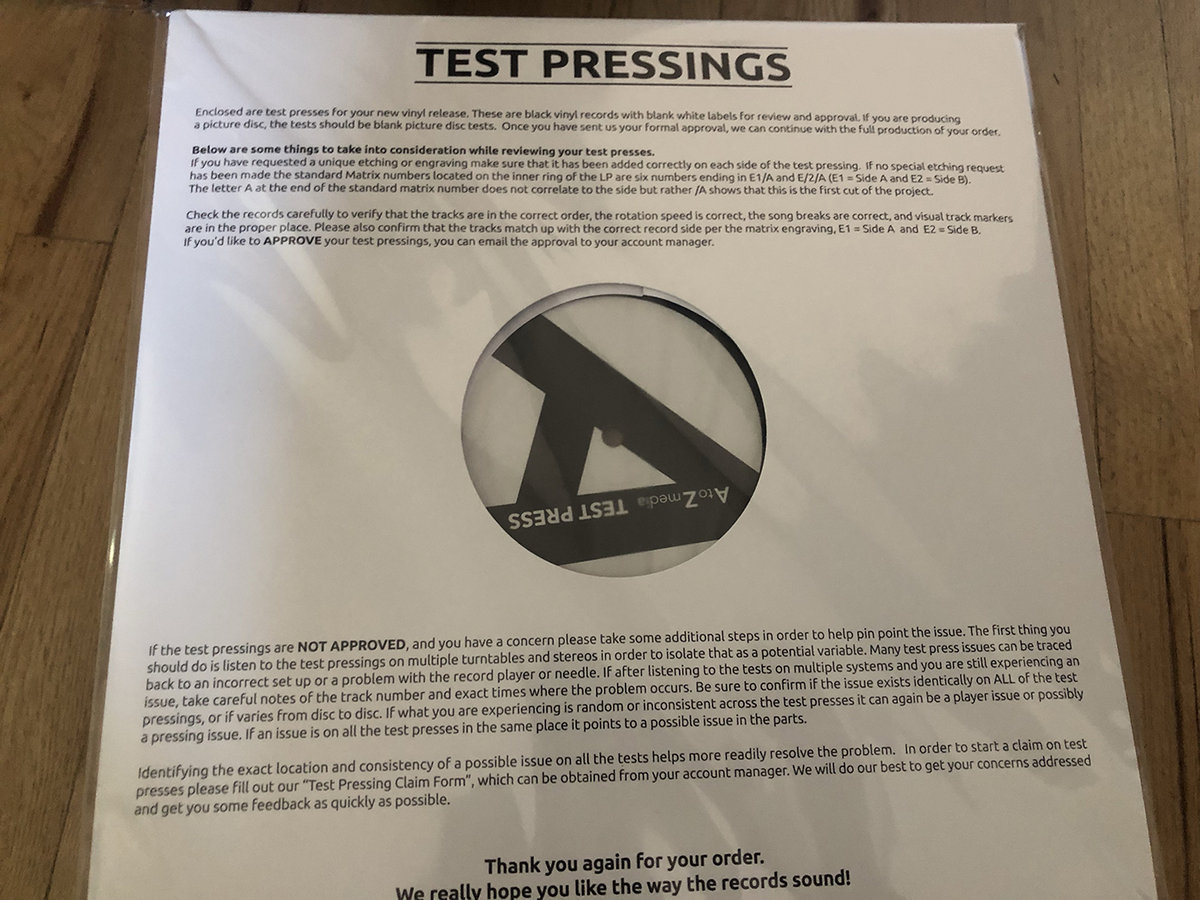 SPOTLIGHTS - We Are All Atomic White Label TEST PRESSING