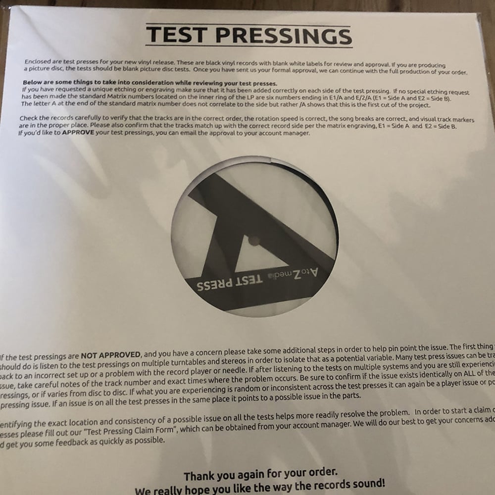 SPOTLIGHTS - We Are All Atomic White Label TEST PRESSING