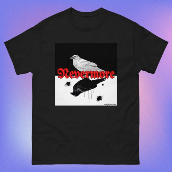 “Nevermore” Gothic Raven Tee – Available on Printful