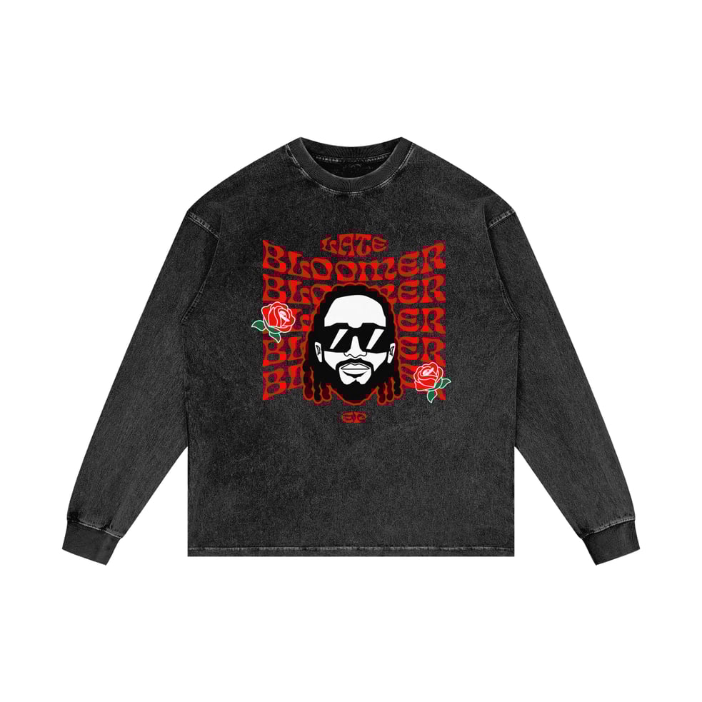 Late Bloomer Acid Wash Oversize Long Sleeve T-Shirt