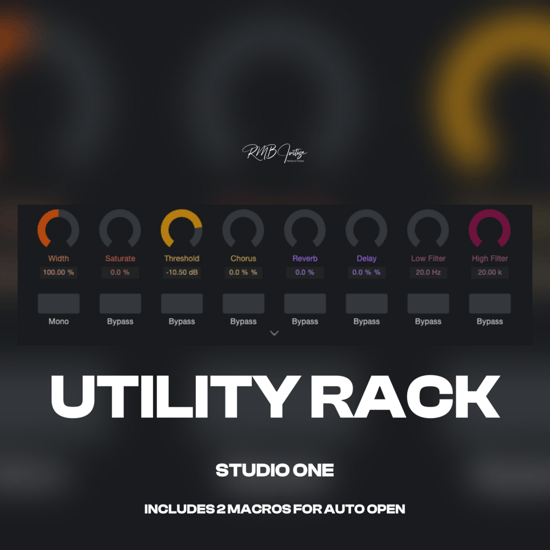 Utility Rack - for Studio One + Macros