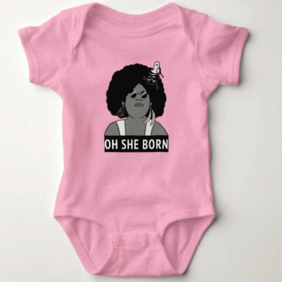 OH SHE BORN ONESIE (PINK)