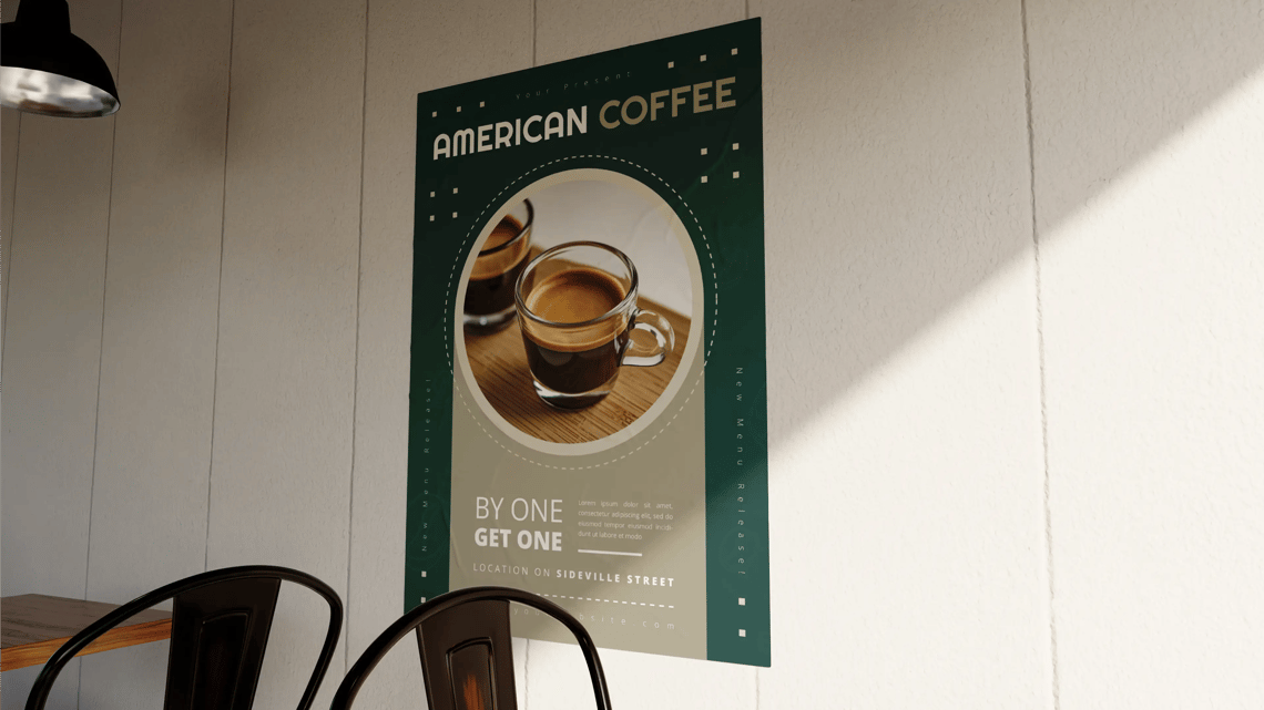 Plakat promocja w punktach sprzedaży